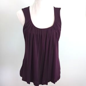 Banana Republic Flowy Scoop Neck Sleeveless Top Wine size Large